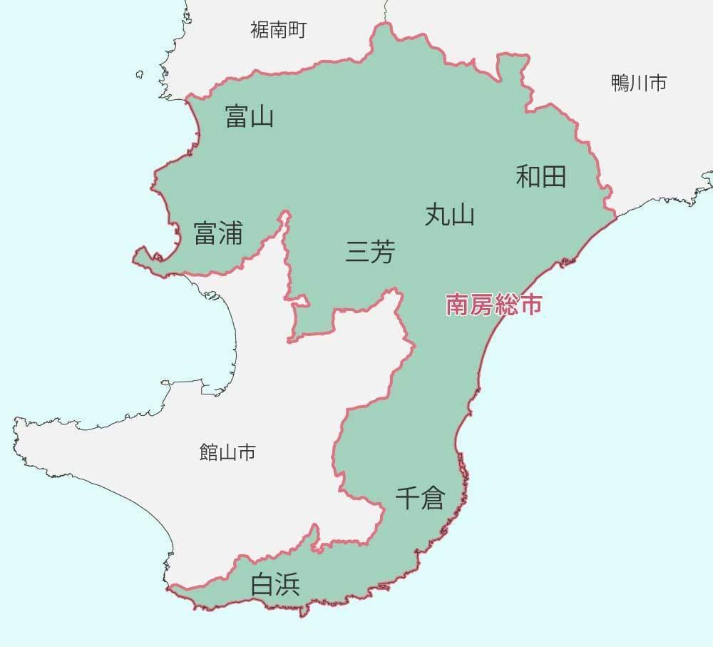 南房総市の地図