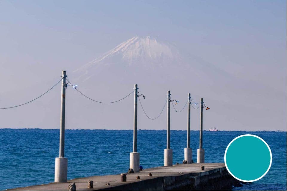 富士山が見える原岡桟橋